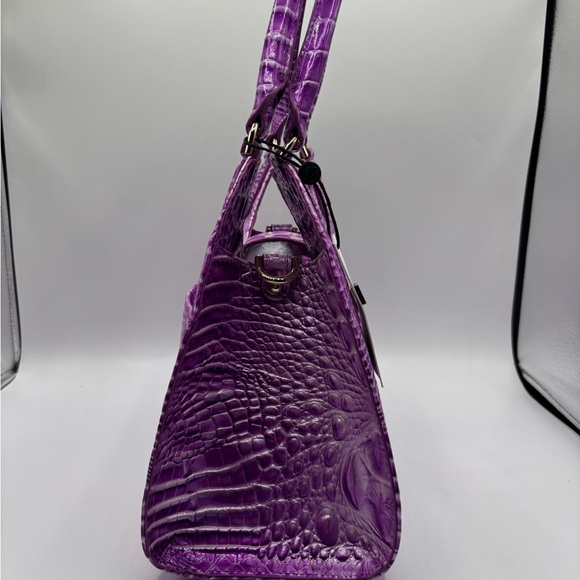 Brahmin Adrian Satchel Lilac Essence Melbourne Leather Bag - Picture 15 of 16